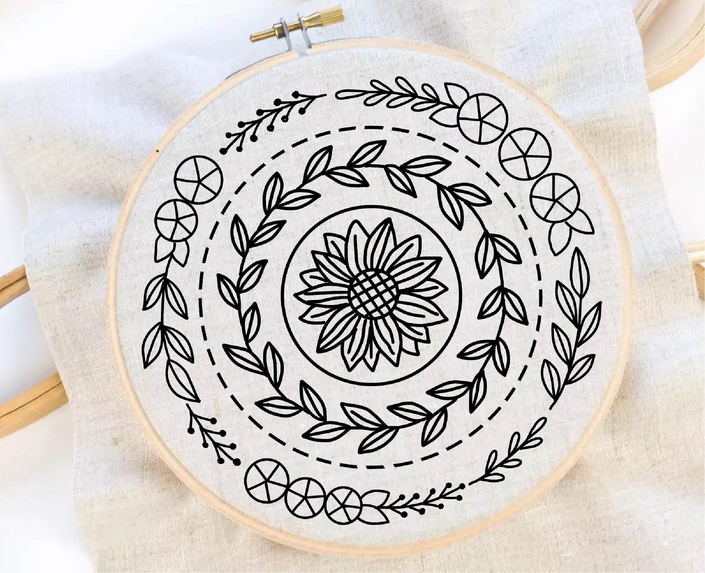 Circle Hand Embroidery Borders