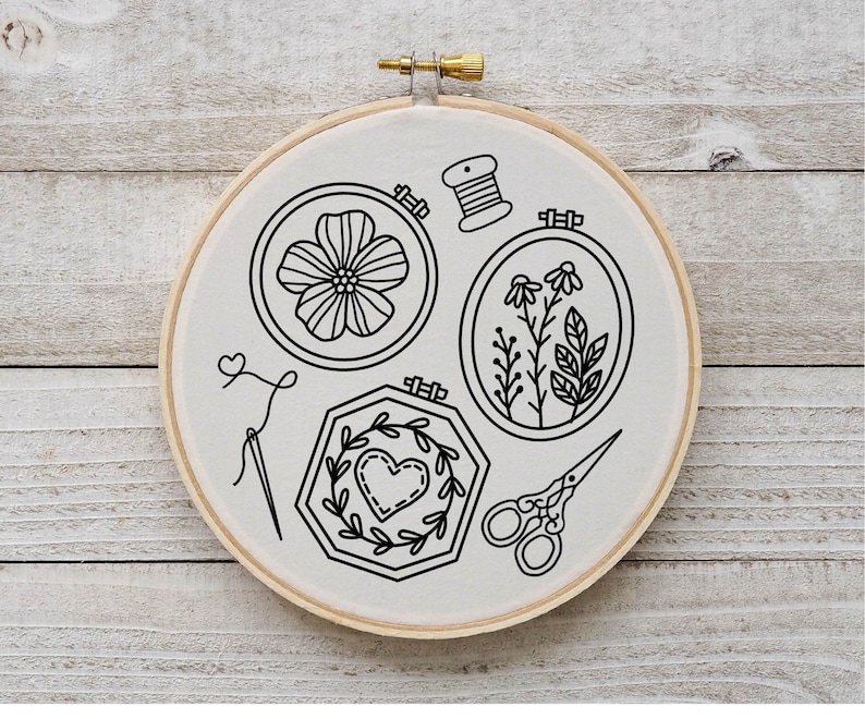 Hoop Art Embroidery Pattern Sewing Embroidery Pattern Sewing - Etsy