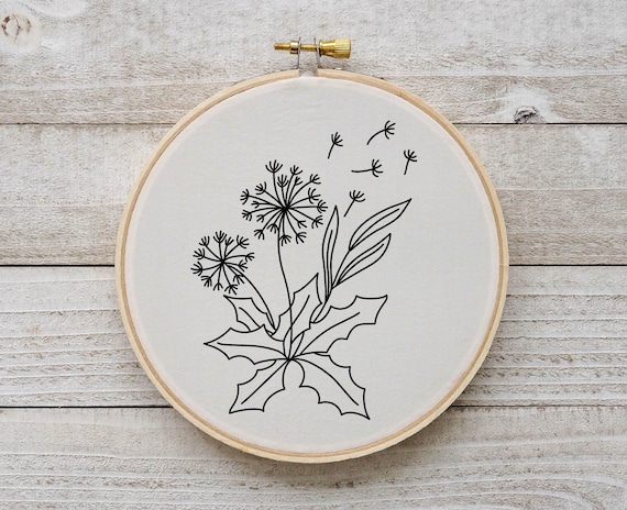 タンポポの刺繍パターン 花の刺繍 花束の刺繍 花の刺繍パターン