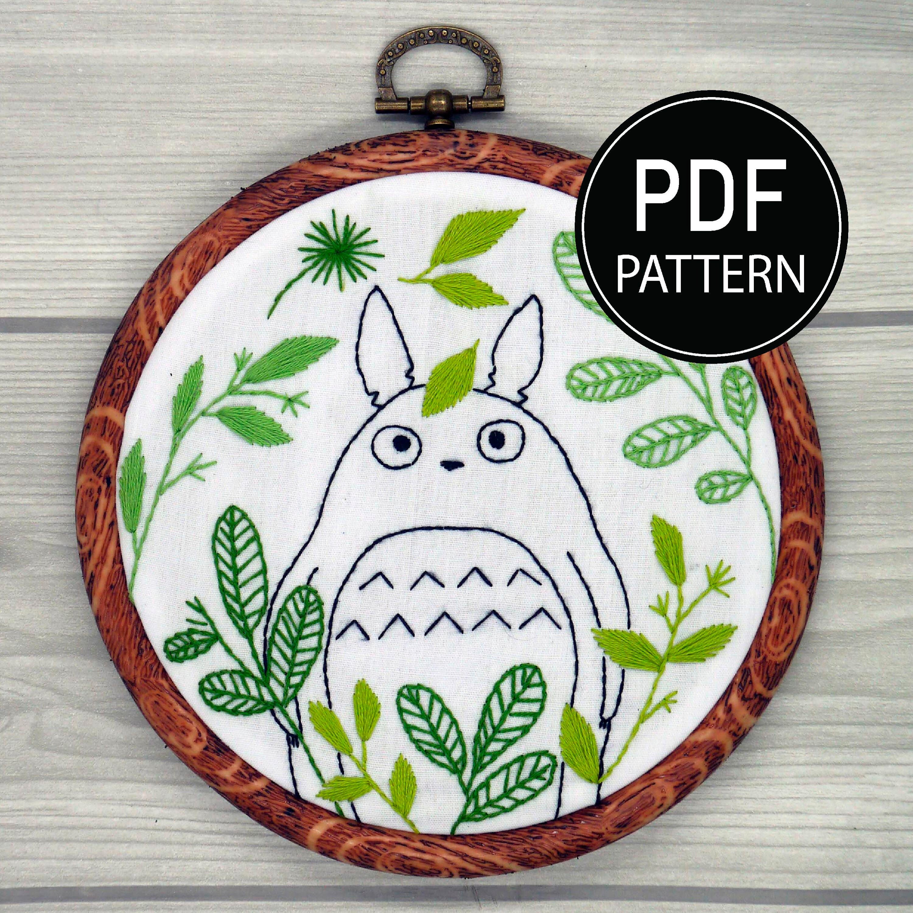 Totoro EmbroideryMy Neighbor Ghibli Studio Totoro Hand Etsy