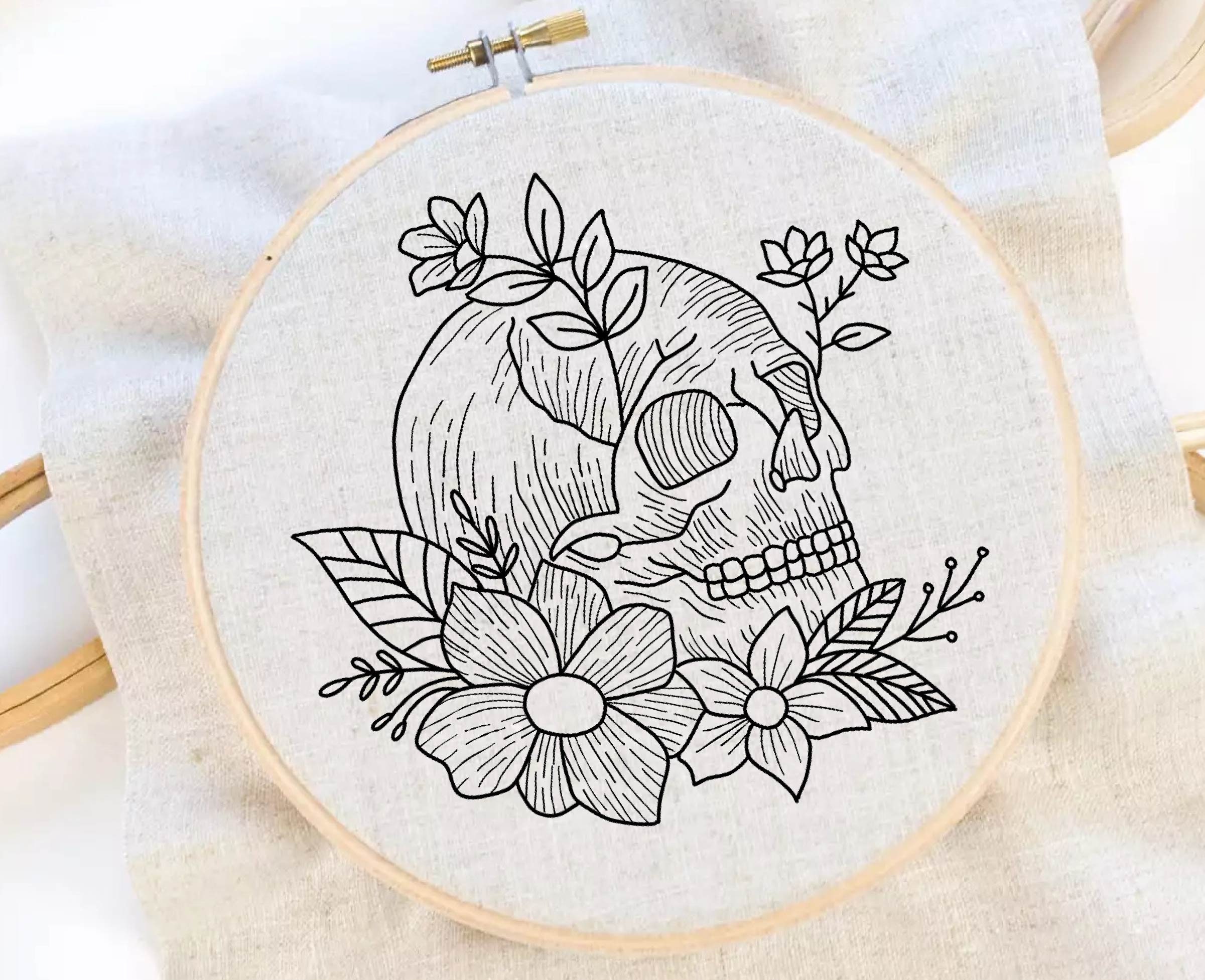 Skull and Flower Embroidery Pattern Skull Flower Embroidery Pattern Hand Embroidery Pattern Flower Embroidery PDF - Etsy Canada Skull and Flower Embroidery Pattern Skull Flower Embroidery Pattern Hand Embroidery Pattern Flower Embroidery PDF - Etsy Canada