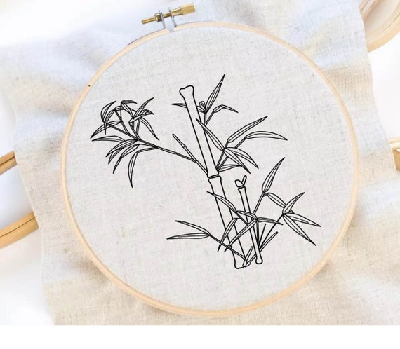 Leaf Motifs Iron on Embroidery Transfers Modern Hand Embroidery Patterns  Natural Botanical Plant Embroidery Pattern 