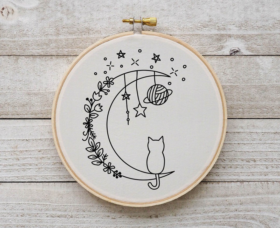 【朝鮮刺繍】子猫　藤の花　額入り　刺繍　絵画 RIOLISクロスステッチ刺繍キット No.2088 