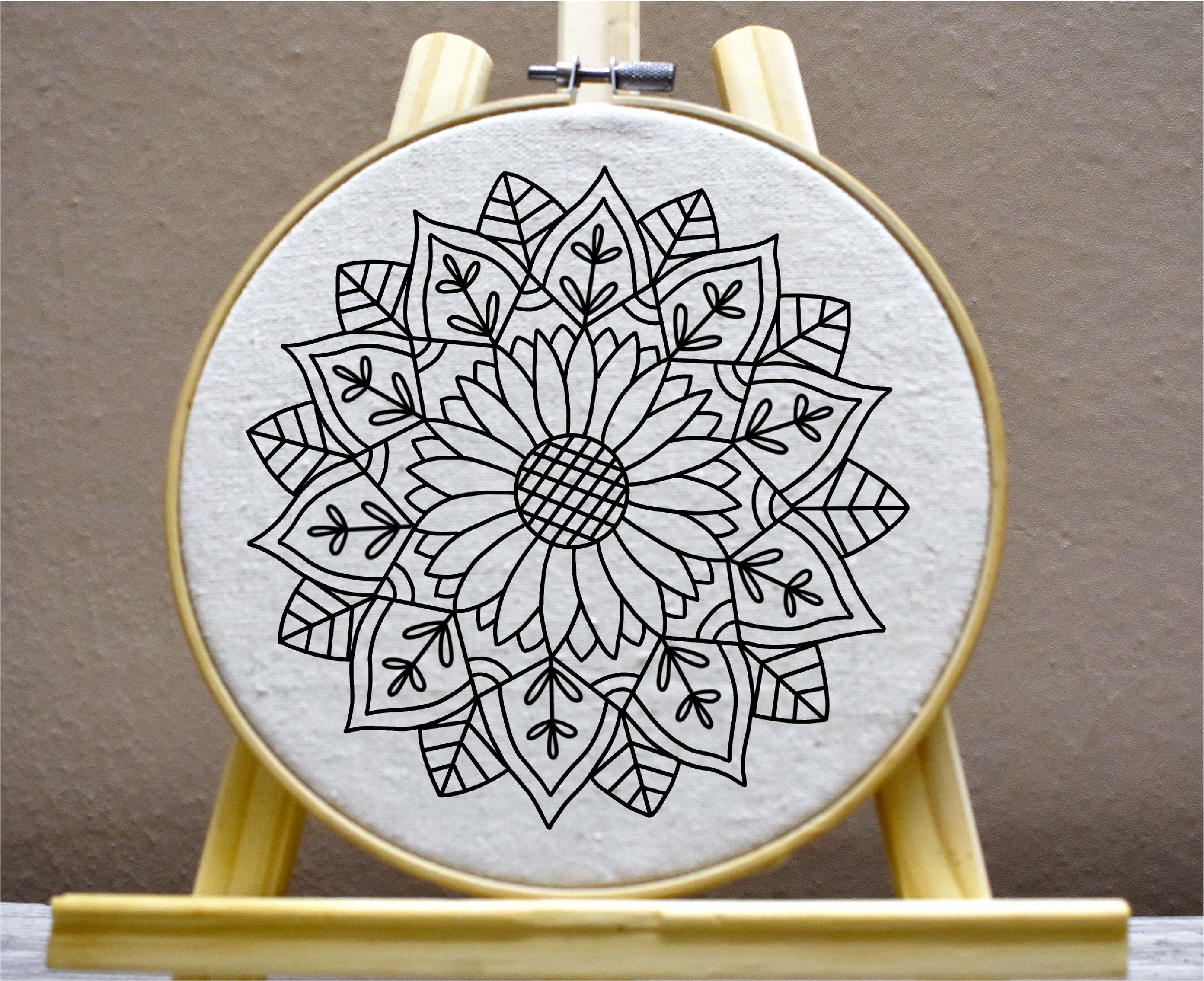 Van hen niemand Klacht Mandala Embroidery Pattern Mandala Hand Embroidery Flower - Etsy