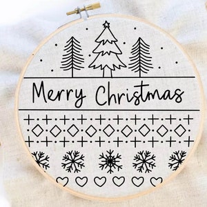 Weihnachten Stickmuster Weihnachtsbaum Stickerei Weihnachten Sampler Stickmuster Stickdatei PDF
