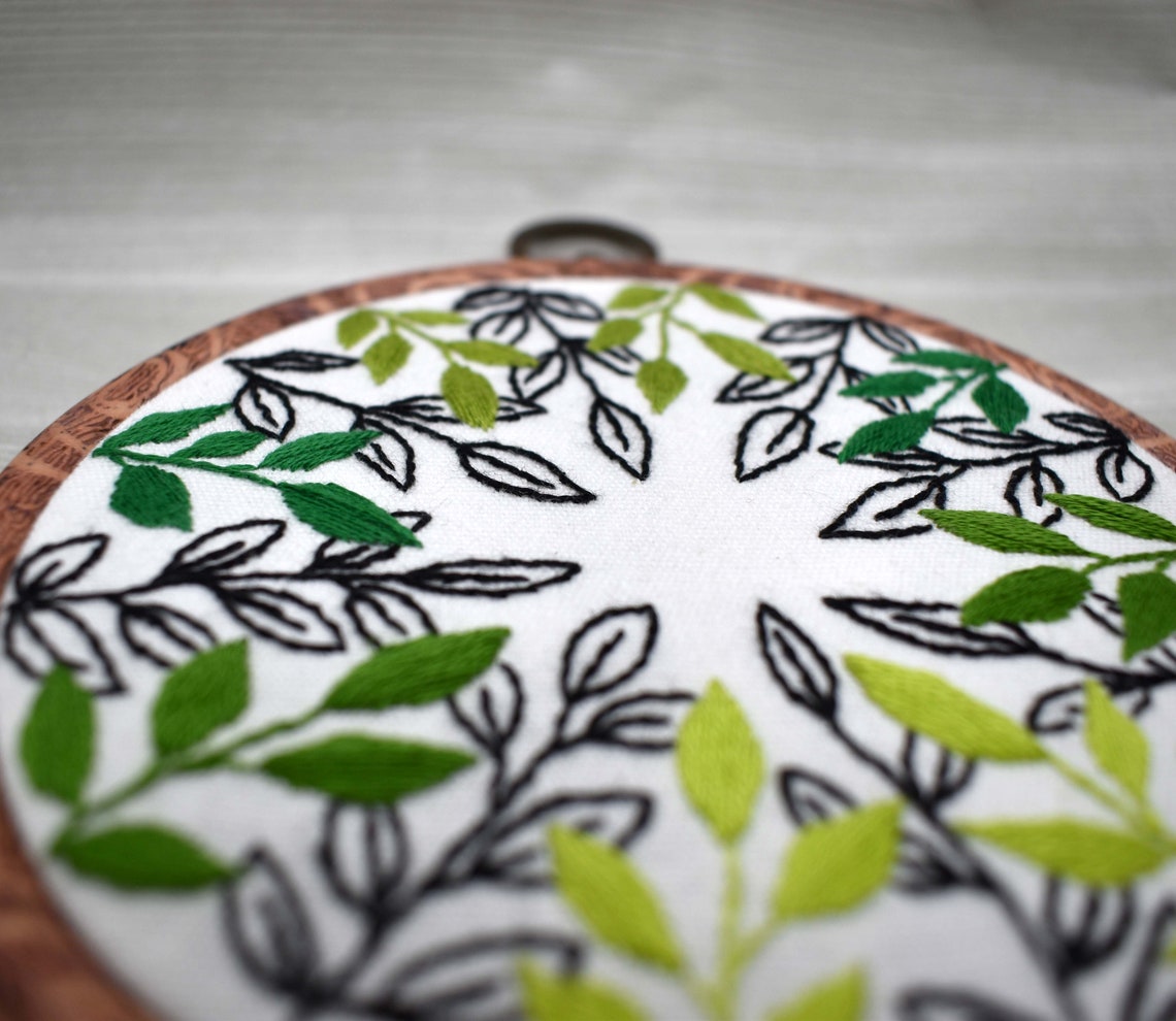 Green leaf jessecmault pattern leaf line art jessecmault pattern  etsy