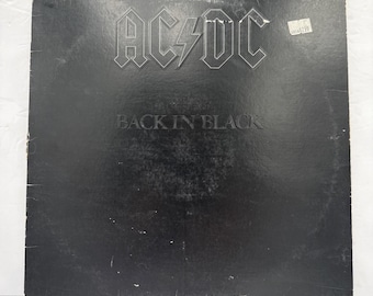 Vtg AC/DC "Back In Black" 1980 Atlantic Vinyl Record
