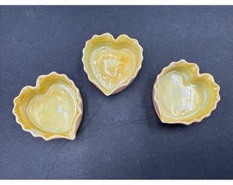 アンティーク O& E G ロイヤルオーストリア ラウンド ソルトセラーディッシュ ハート型小物入れ 3点セット