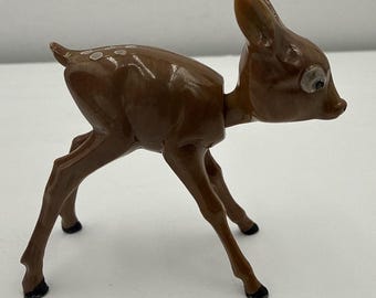 Vtg Alemania Occidental SA Reider & Co Celuloide Bobblehead Fawn Deer Nodder Juguete