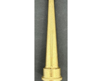 Vintage Solid Brass Fireman's Style Garden Hose Nozzle 6 Inches Long