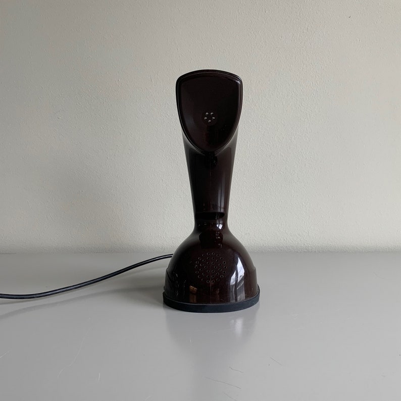Space age 60s Ericofon vintage Telephone from the Sixties design by Ericson Sweden Brown color Dutch PTT Sverige Decor Home