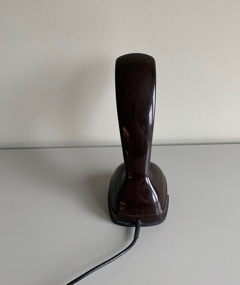 Space age 60s Ericofon vintage Telephone from the Sixties design by Ericson Sweden Brown color Dutch PTT Sverige Decor Home