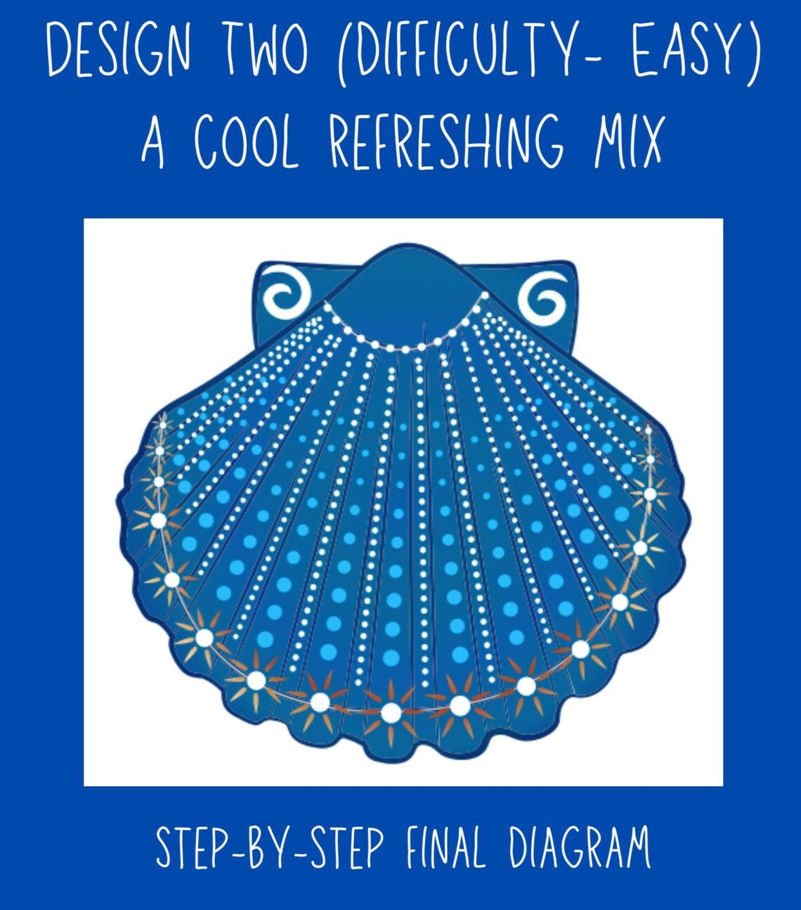 Painted Scallop Shell Pattern, Digital Download, Instant Shell Art ...