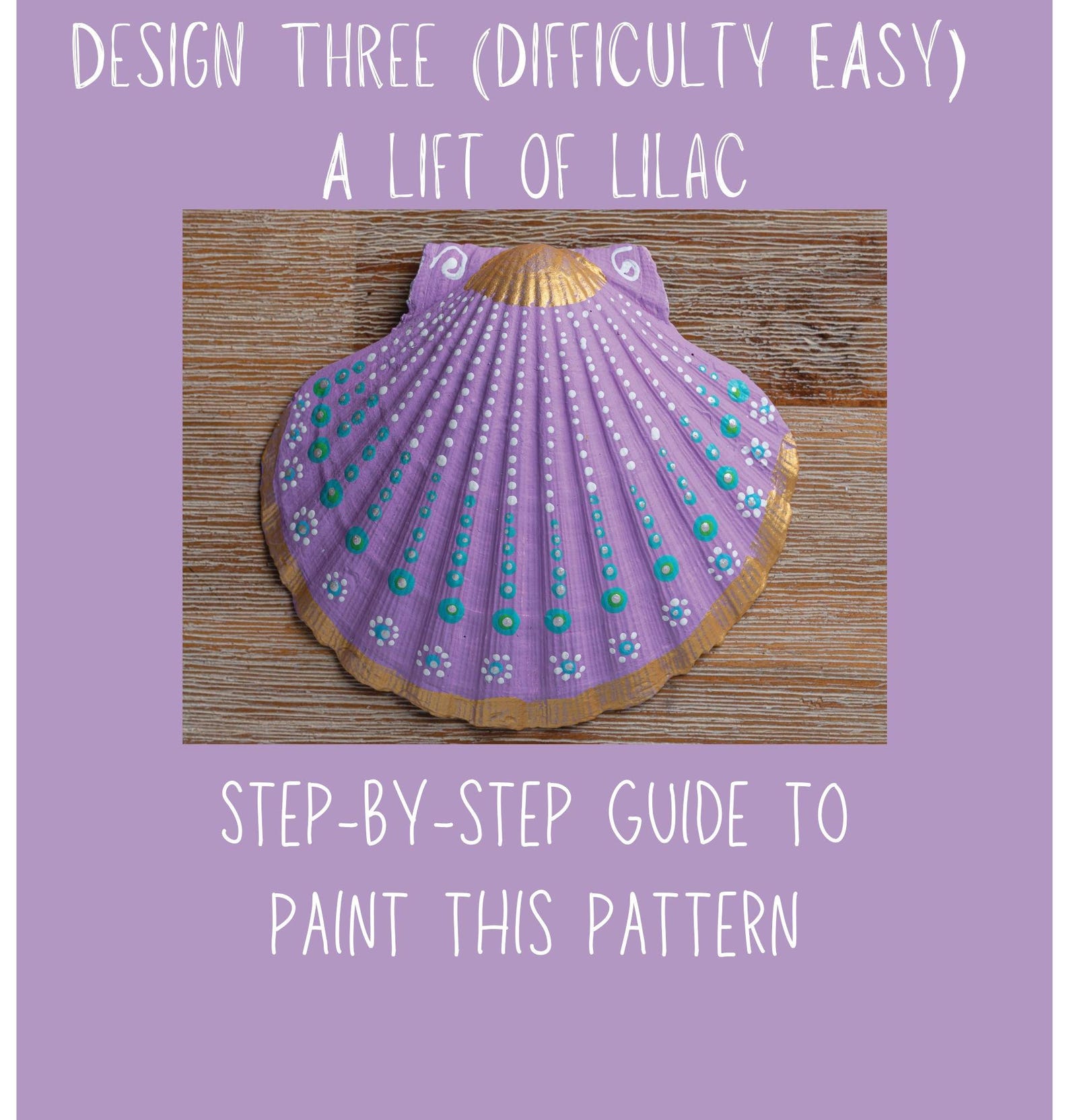 Painted Scallop Shell Pattern, Digital Download, Instant Shell Art ...