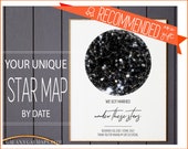 10 Year Anniversary, Custom Star Map Print, Honeymoon Gift, Personalized Gift For Wife, For Him, Full Moon Night Sky Print, Tin Anniversary