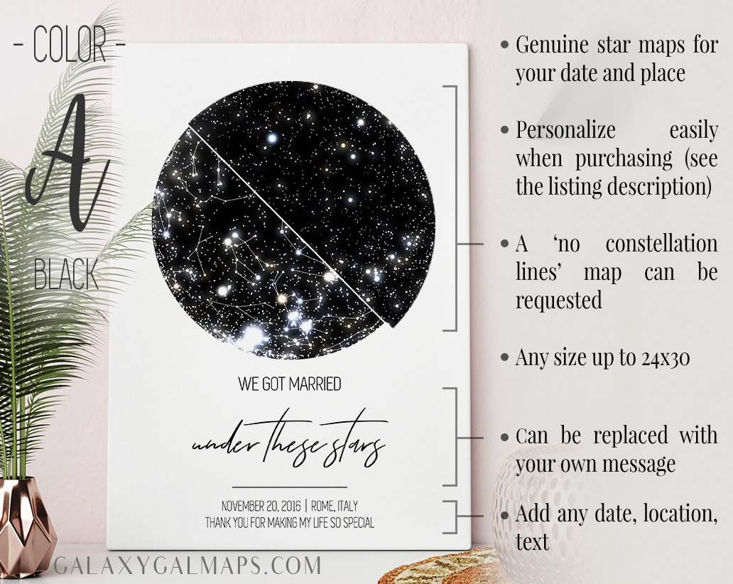 Star Map Print Custom by Date PRINTABLE Star Chart Poster - Etsy India
