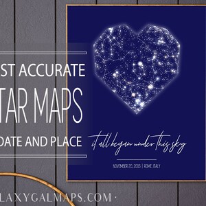 PERSONALISED Star Map, Custom Star Map Print, Star Map Digital, Star Map Gift Constellation Art Baby Chart, Constellation Decal Decor Design