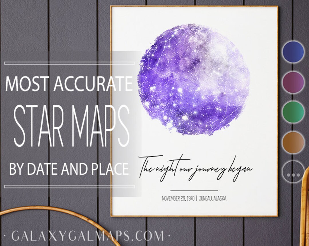 CUSTOM Star Map Digital Download, Star Map Birth Gift, Custom Zodiac ...