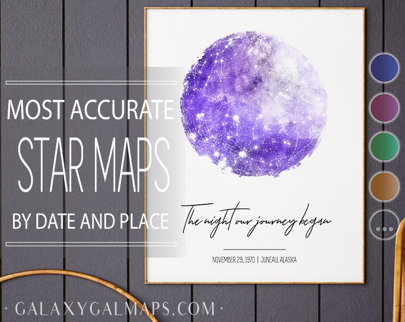 Custom Zodiac Art Star Poster Ecliptic Engagement Every Visible Star Galaxy Art Print Star Map Birth Gift CUSTOM Star Map Digital Download
