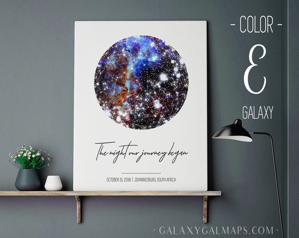 Star Map Print Custom by Date PRINTABLE Star Chart Poster - Etsy Australia