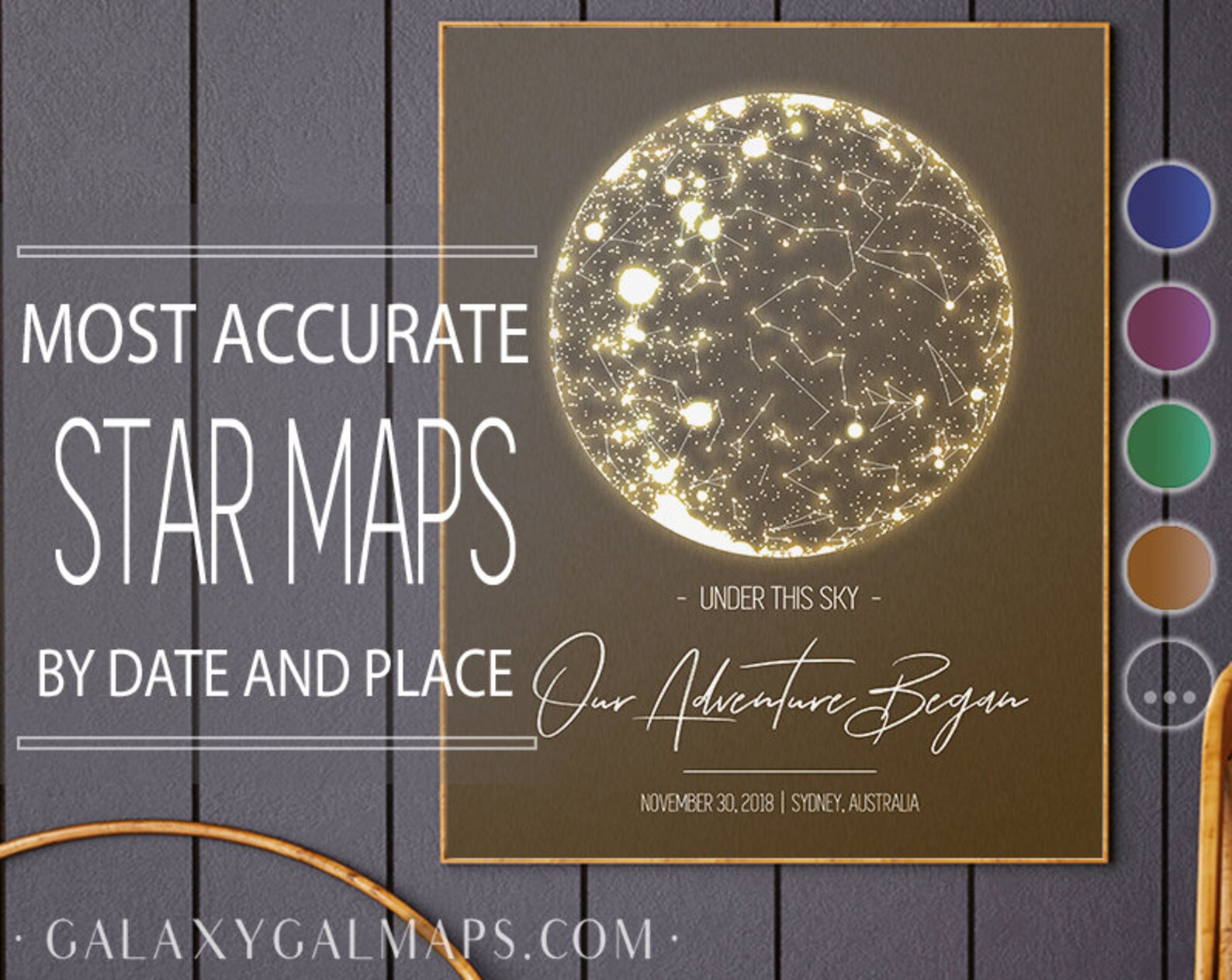 Astronomy Gift Printable SKY MAP of the Stars Husband Gift | Etsy