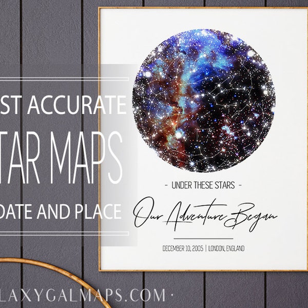 Star Map Custom Poster, Astrological Star Chart, Romantic Gemini Gifts For Her, Night Sky Poster,Costellation Art Map Print New Baby Gift