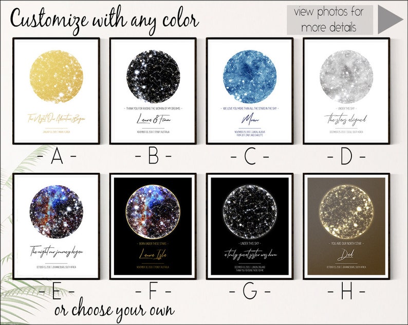 Custom Star Map Canvas PRINTABLE Star Map Poster Star Map by | Etsy