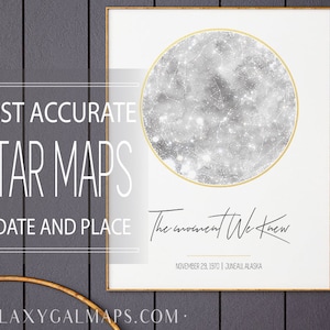 Custom Star Map Print BY DATE, February Birthday Zodiac, First Kiss, March Birthday, Milky Way, 10th 1st Anniversary Gift, Adoption Gift