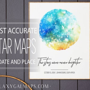 Star Map Birth, Night Sky Star Map, Keepsake Gift, Star Map Kids Personalised Word Art Typography Print Astronomy Astrological