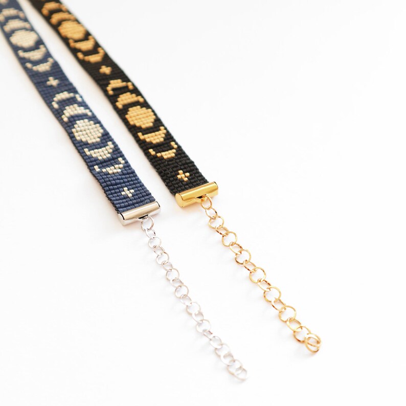 Moon Phases Loom Beaded Bracelet Made to Order Miyuki Beads Etsy