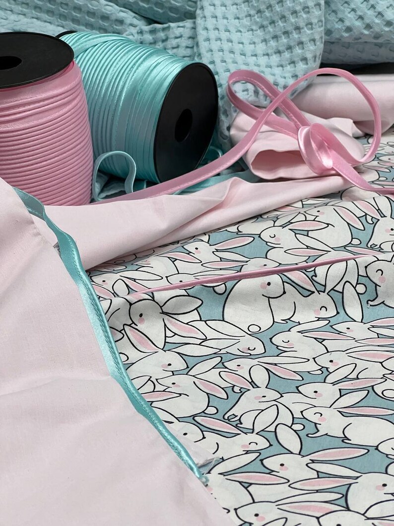 Bunny Fabric , Organic Cotton Material - Children's Fabric, 240cm Wide ...