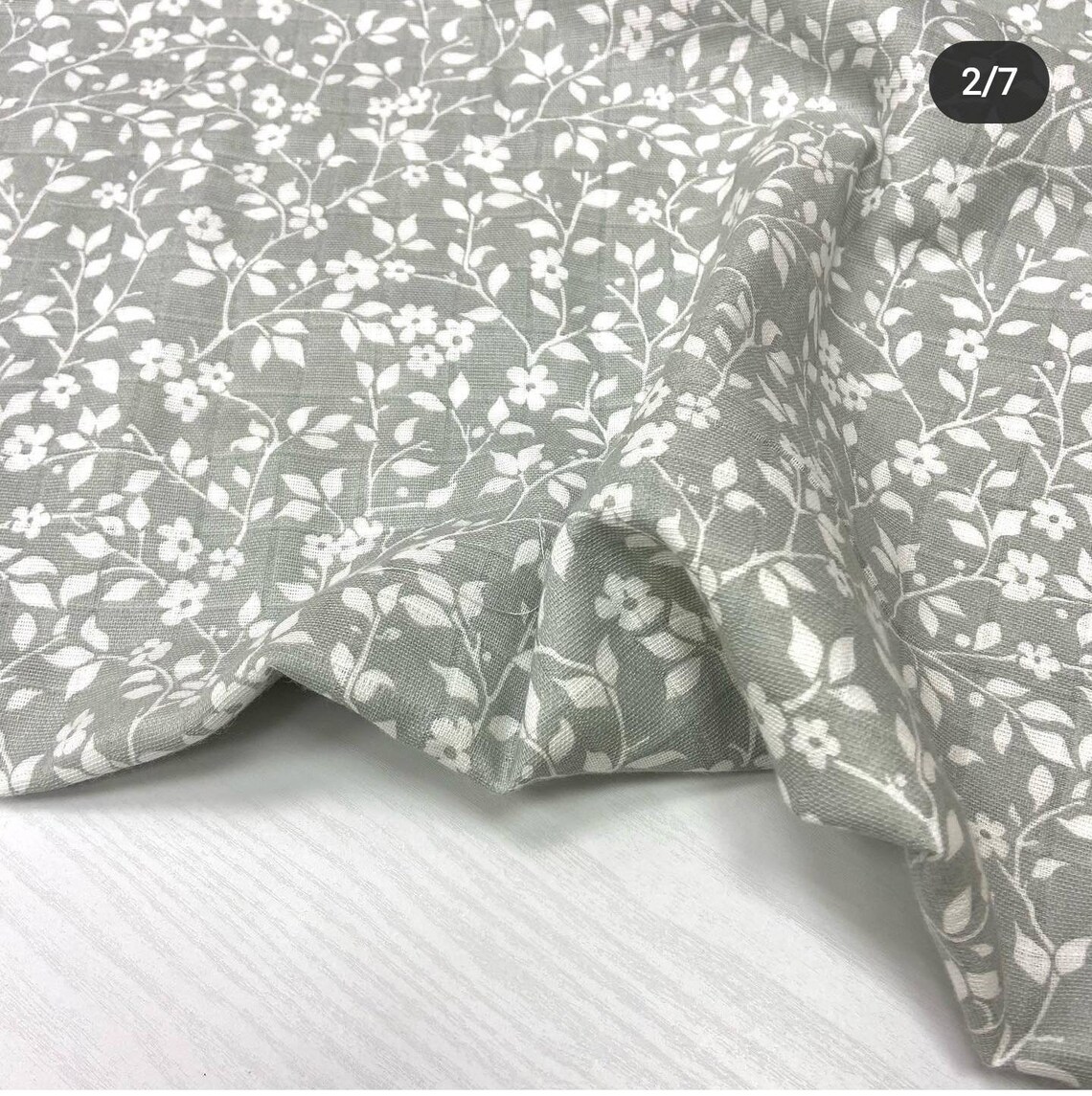 Floral Muslin Fabric Plain Muslin Fabric. Floral Print Etsy UK