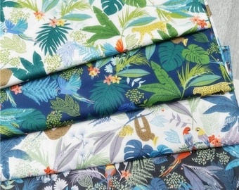 Jungle animals cotton fabric . Priced by the 1/2 metre.