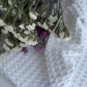 White Waffle Fabric, 100% Cotton, 240cm Wide