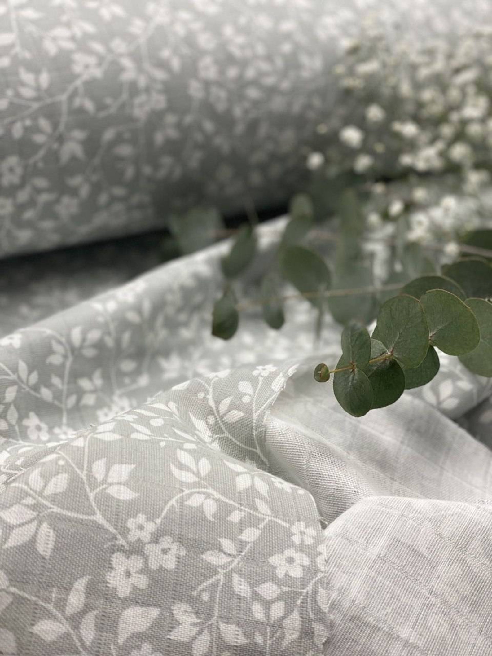 Floral Muslin Fabric Plain Muslin Fabric. Floral Print Etsy UK