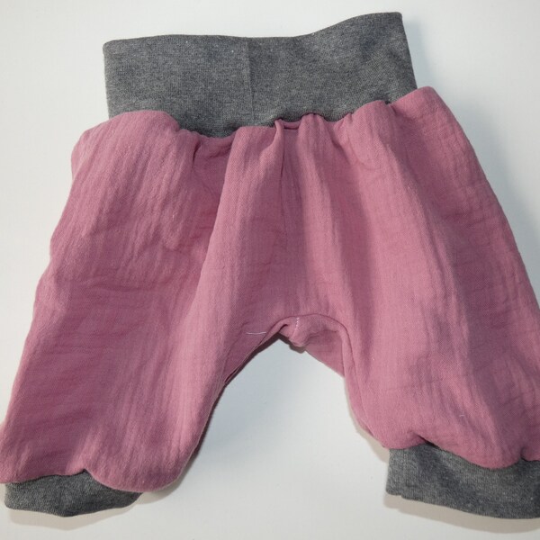 Hose, Shorts, Pumphose, kurze Pumphose, uni, unifarbend, rosa