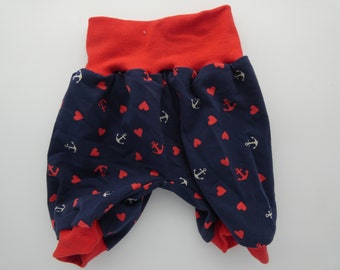 Bloomers, short bloomers, pants, shorts, summer pants, anchor, maritime