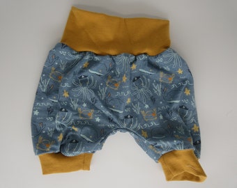 shorts, short pants, short bloomers, pants, bloomers, whale, whales