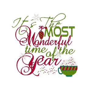 CHristmas Embroidery Design 4 Sizes , 4,5,6,7 Inch, Christmas Embroidery