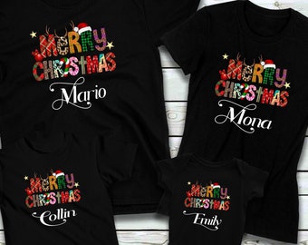 Fertiges Weihnachtsshirt oder Bügelbild, Vinylsticker, Babybody personalisiert, T Shirt, Kinder Weihnachtsshirt, T Shirt mit Name