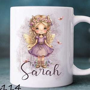 Fairy mug, boho mug, little fairy mug, plastic mug or enamel mug with desired name, personalized mug, gift