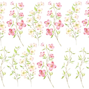 Blüte mit Blättern Bügelbild, Tulpe, Garten, Natur Vinylsticker oder Stoffpatch, Transfer für Helle und Dunkle Textilien, DIY T Shirt