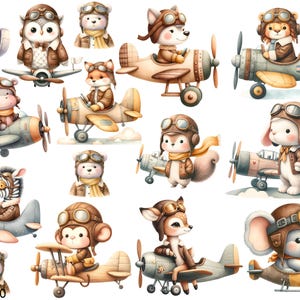 Sticker kleine Flugzeuge, Party, abwaschbar, Vinylsticker oder Bügelbild, Transfer für Helle und Dunkle Textilien, DIY T Shirt - Wandsticker