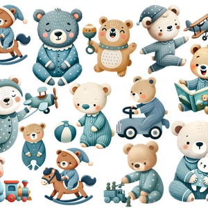 Teddy Sticker abwaschbar, Baby Teddies, Vinylsticker oder Bügelbild, Transfer für Helle und Dunkle Textilien, DIY T Shirt - Wandsticker