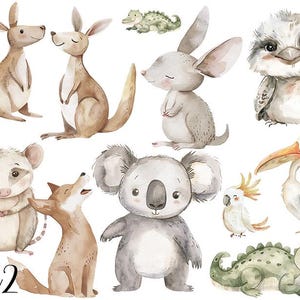 Australien Sticker, Bügelbilder Koala, abwaschbar, Vinylsticker, Wandsticker, Känguru Sticker , Krokodil Sticker, Dingo, Frühling Bügelbild