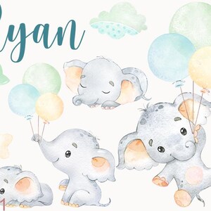 Kleiner Elefant Sticker, Baby Sticker, Neugeborenes - Vinylsticker oder Bügelbild, Transfer für Helle und Dunkle Textilien, - Wandsticker!