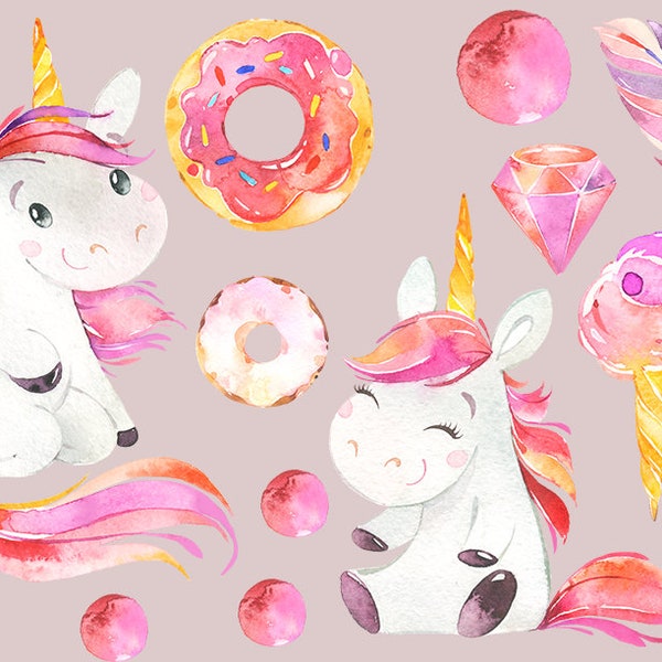 Vinyl Sticker Einhorn, Sticker Regenbogen, Sticker Unicorn, Sticker Wolke, Sticker Bunt, Sticker Mädchen, abwaschbar, für Auto, Bücher,