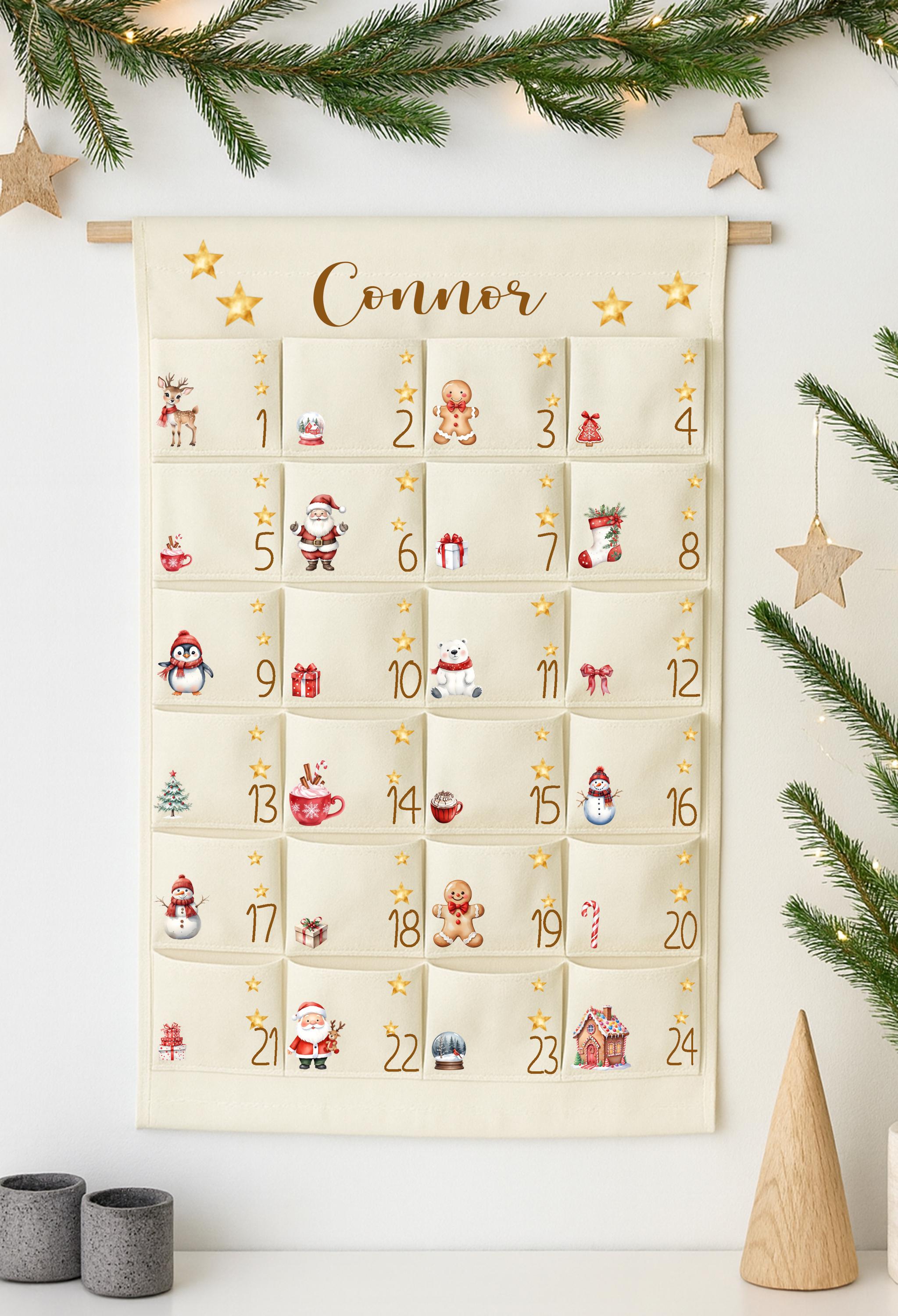 アドベントカレンダー、パーソナライズカレンダー、クリスマス