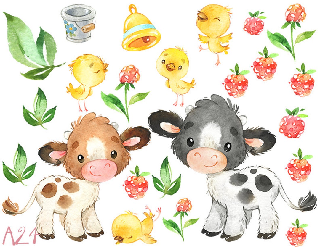Vinyl Sticker Farm, Sticker Cow, Calves, Foals, Washable, for Car ...