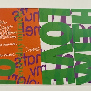 Sister Corita Art Postcard: &quot;With Love to the Everyday Miracle&quot; - Matted 8x10